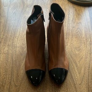 Attilio Giusti Leombruni Tan Ankle Boots with Black Cap Toe